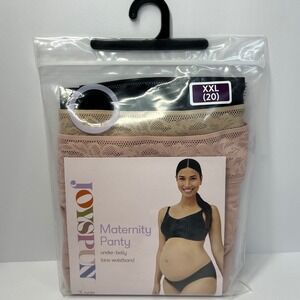 Joyspun Women XXL 20 Maternity Panty 3 Pack Under-Belly‎ Lace Waistband New